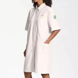 NWT The North Face Valley Shirt Dress in Gardenia White Size XS